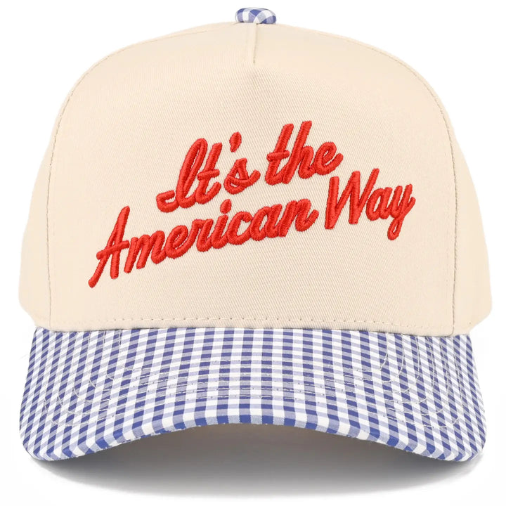 It's the American Way Letter On Two Tone Trucker Hat