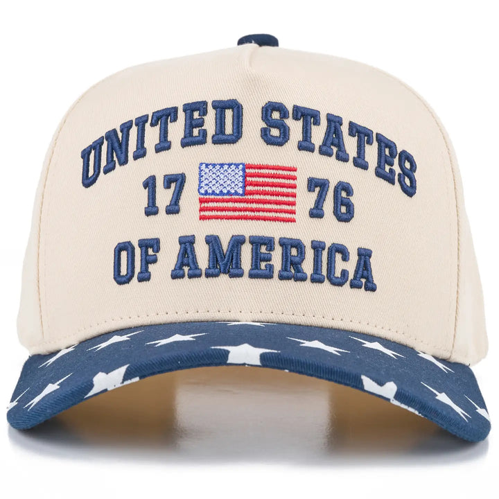 United States 1776 Letter On Two Tone Trucker Hat