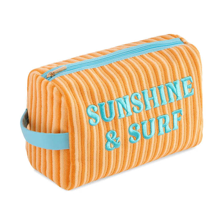 "Sunshine & Surf" Large Zip Pouch,Orange