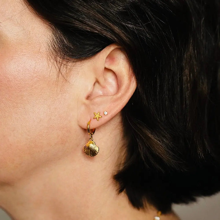 Tiny Starfish Stud Earrings