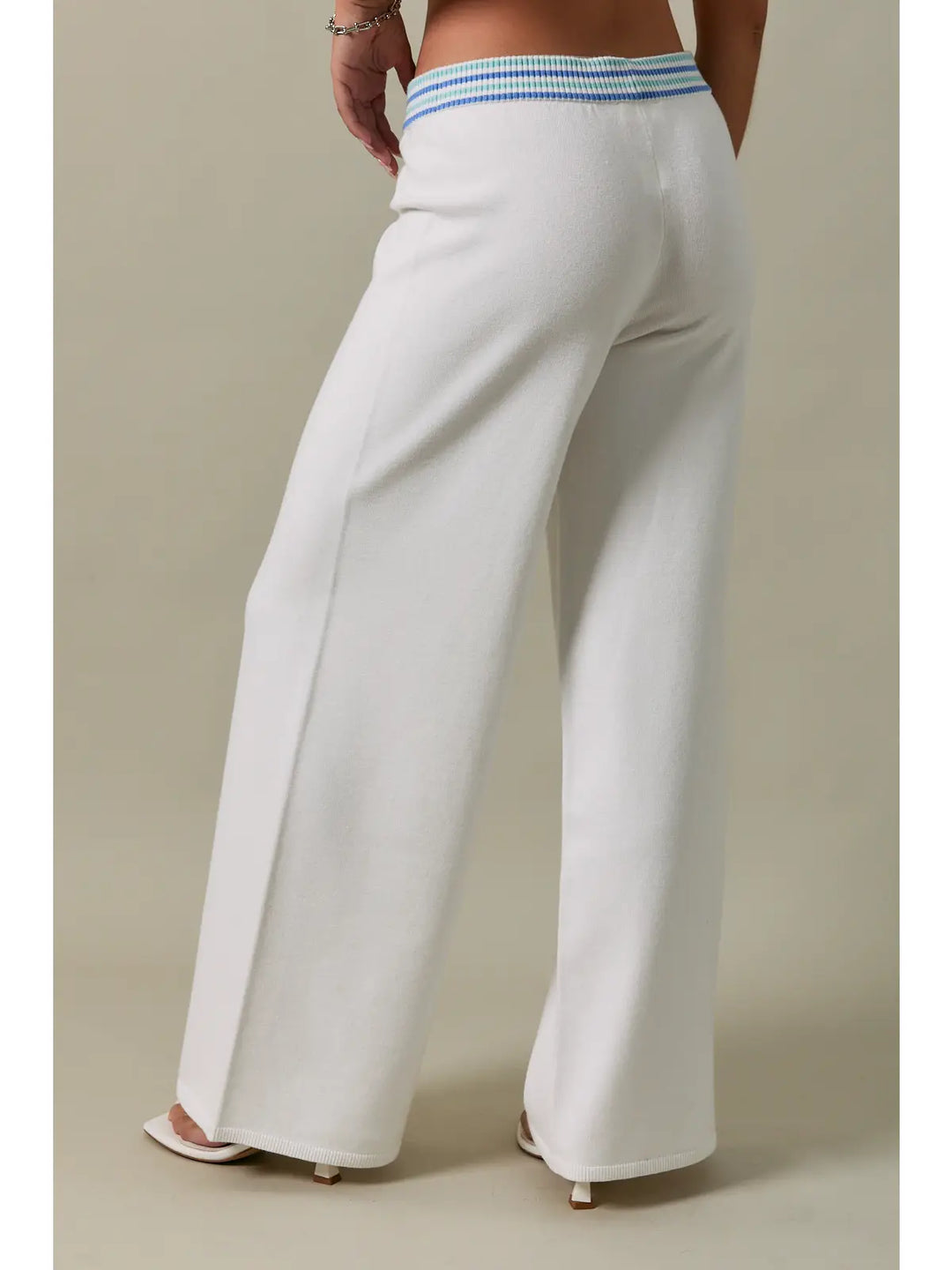 Mid Rise Knit Sweater Pants