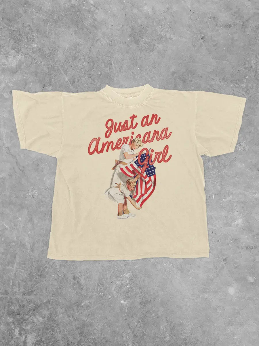 Just An Americana Girl, Summer Oversized T-Shirt