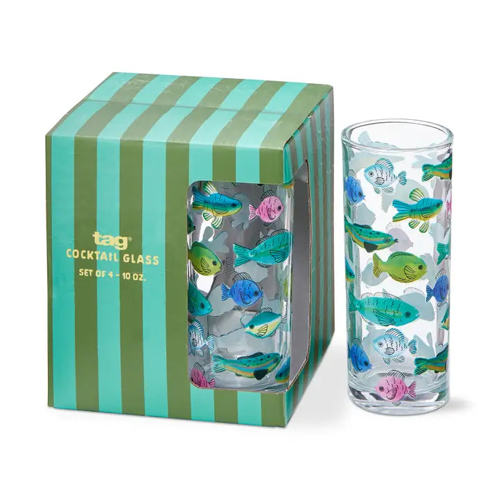 Make A Splash Drinks Glass Set of 4 Multi Summer