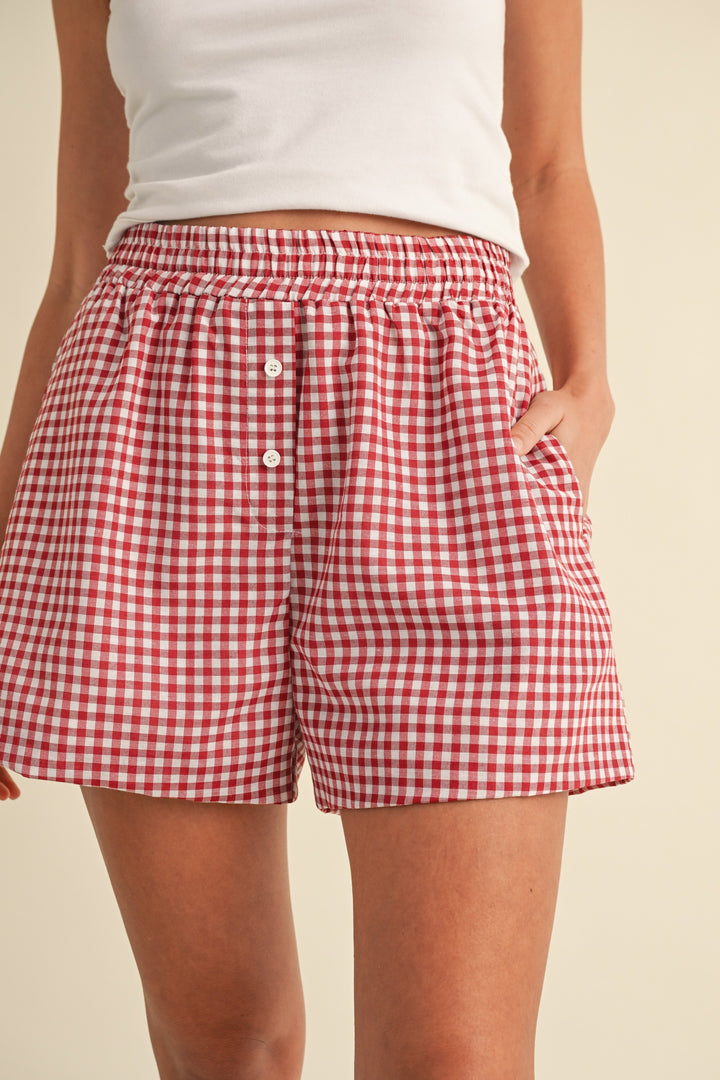 Gingham Check Woven Mini Boxer Shorts