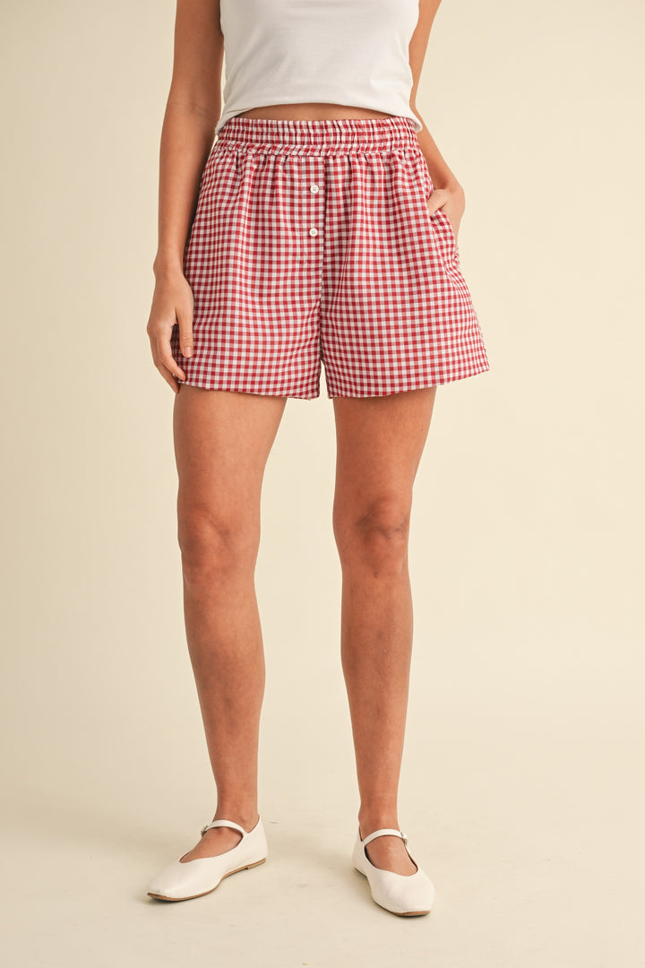 Gingham Check Woven Mini Boxer Shorts