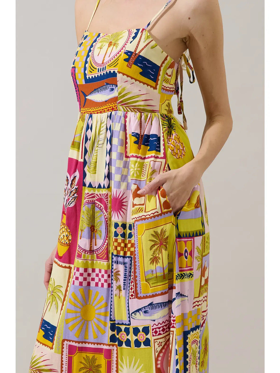 Senia Midi Dress Talmar Postcard
