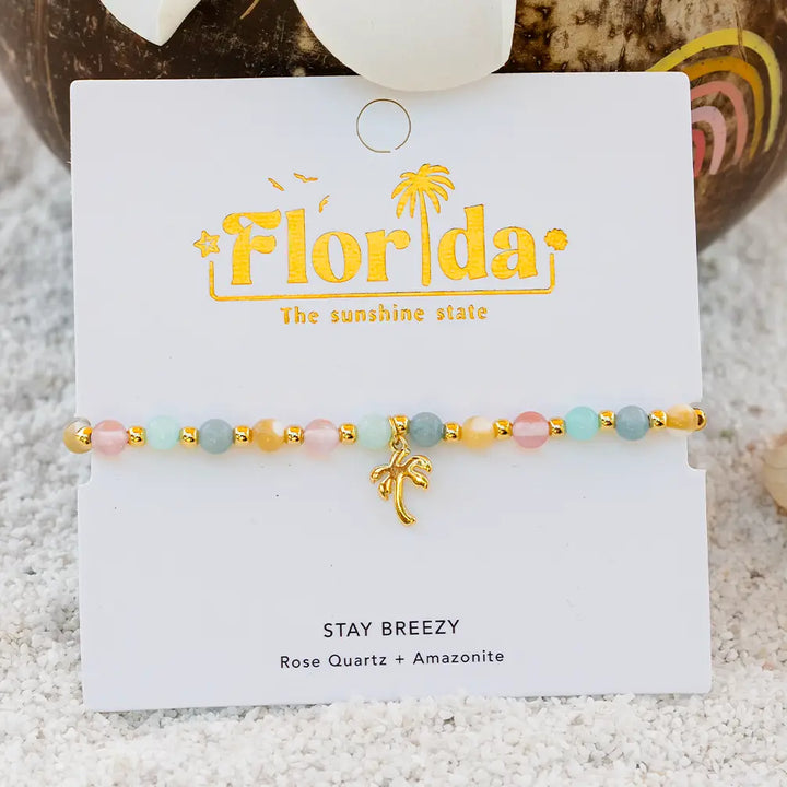 Stay Breezy Florida Charm Bracelet