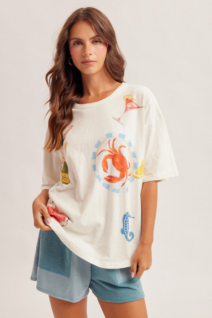 Seafood Party Oversized Tee Seafood Party Oversized Tee