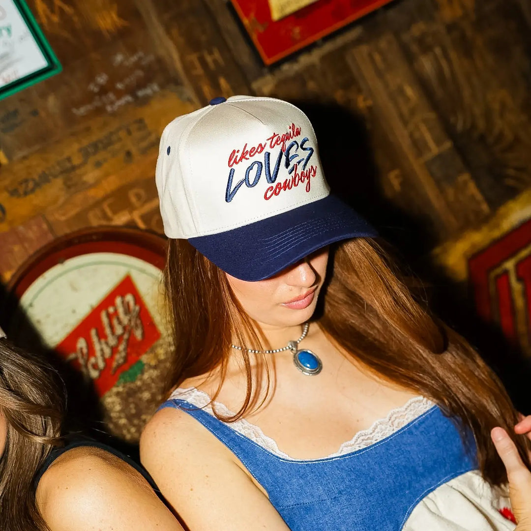 Likes Tequila Loves Cowboys Canvas Cap