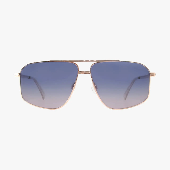 Sol Rose Gold Polarized Fashion Navigator Sunglasses