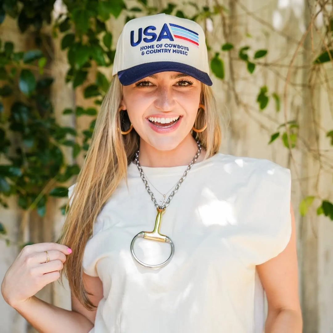USA Home of Cowboys Canvas Cap