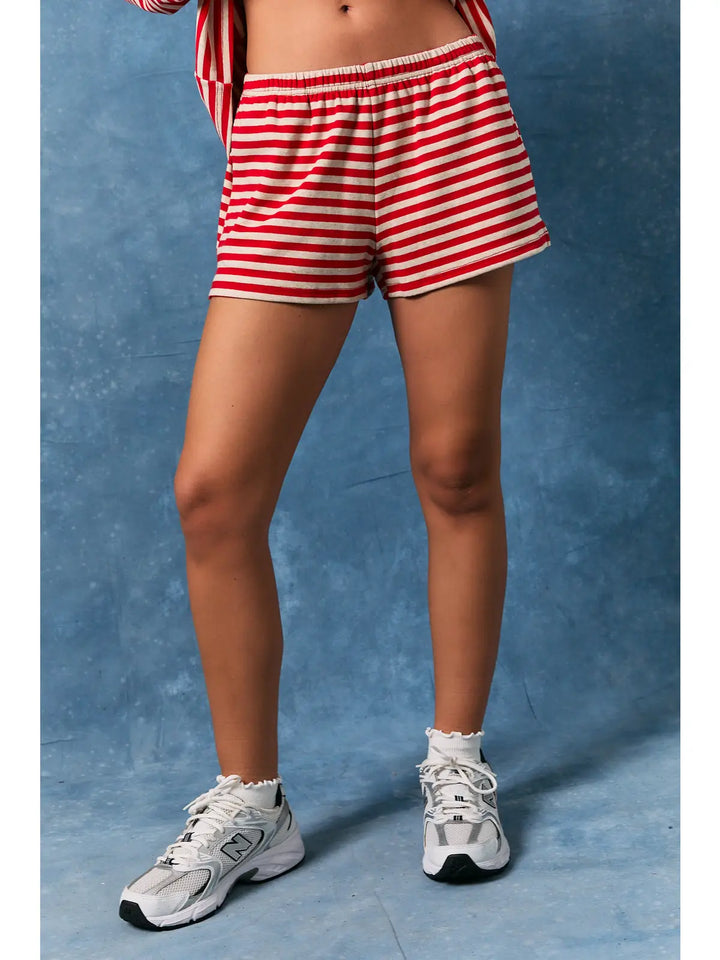 Mid Elastic Waist Shorts