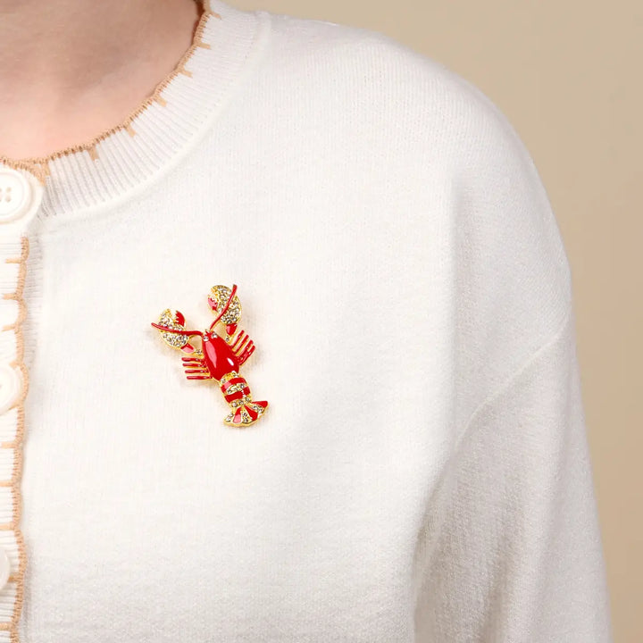Timeless Brooch–Dazzle Lobster