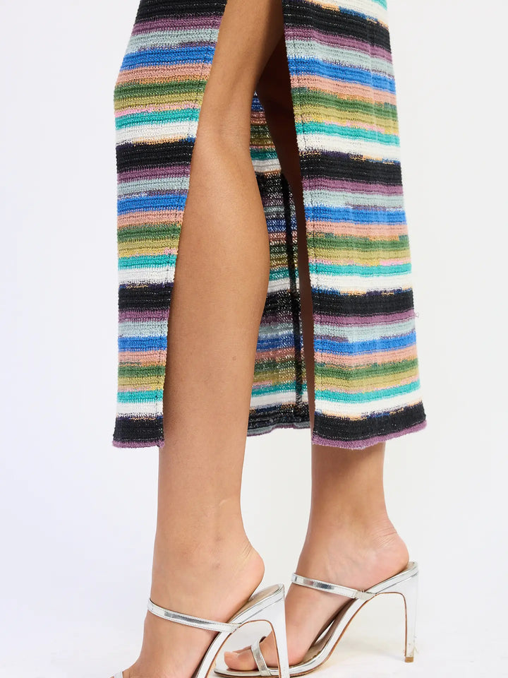 Multi Stripe Midi Dress