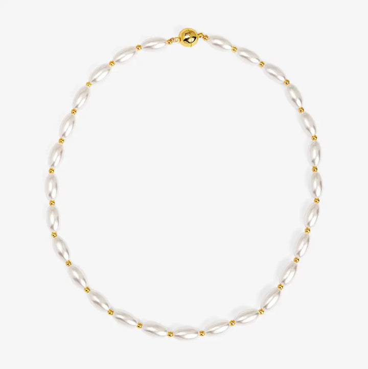 Rice Pearl Magnet Necklace