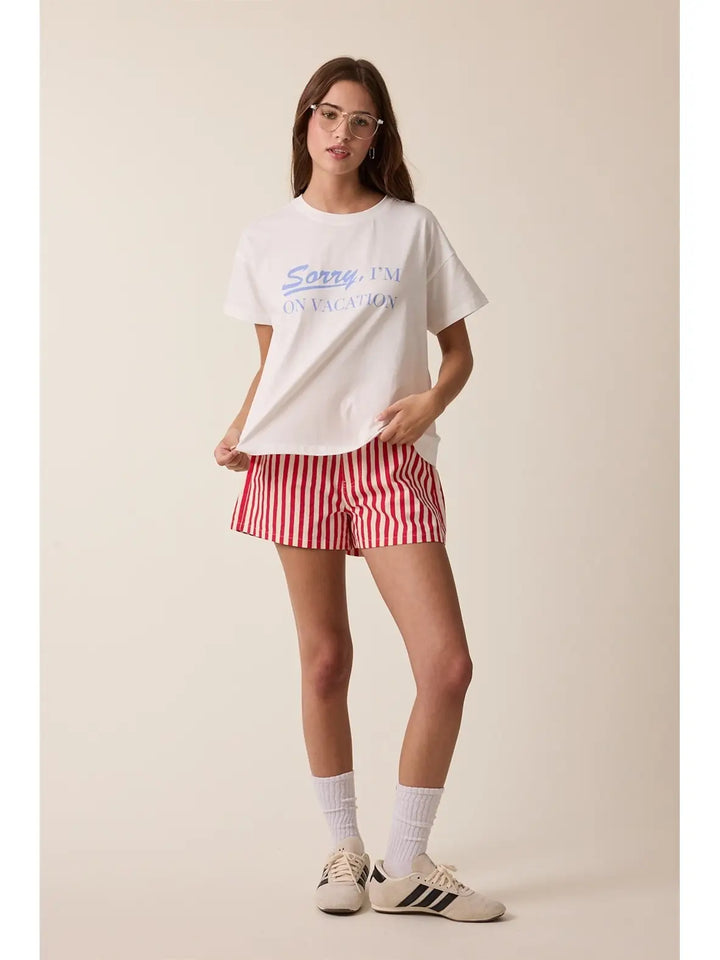 'Sorry, I'm On Vacation' Knit Tee