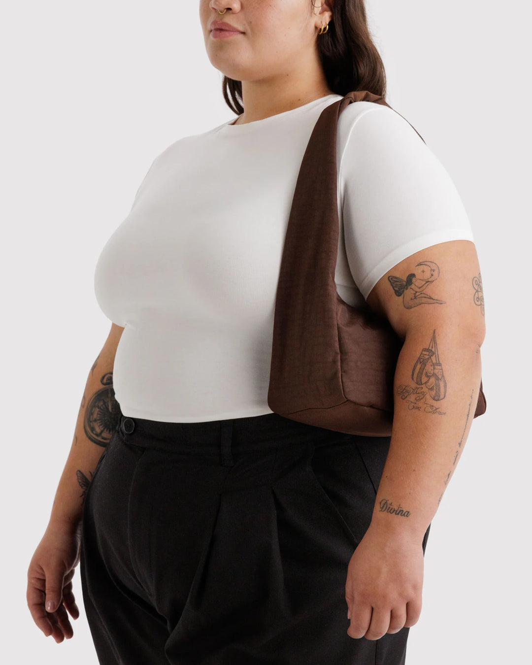 Small Nylon Meringue Bag - Coffee Baggu