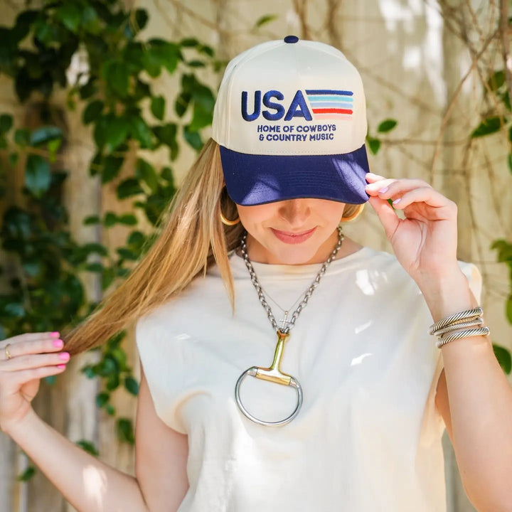USA Home of Cowboys Canvas Cap