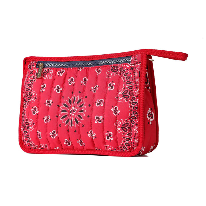 Bandana Print Pouch -Beau Red