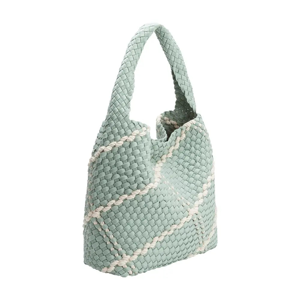 Johanna Seafoam Nylon Shoulder Bag Melie Bianco