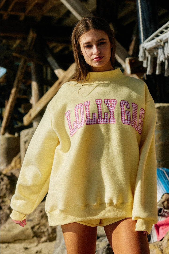 Dilly Dally Gingham Reversible Mockneck