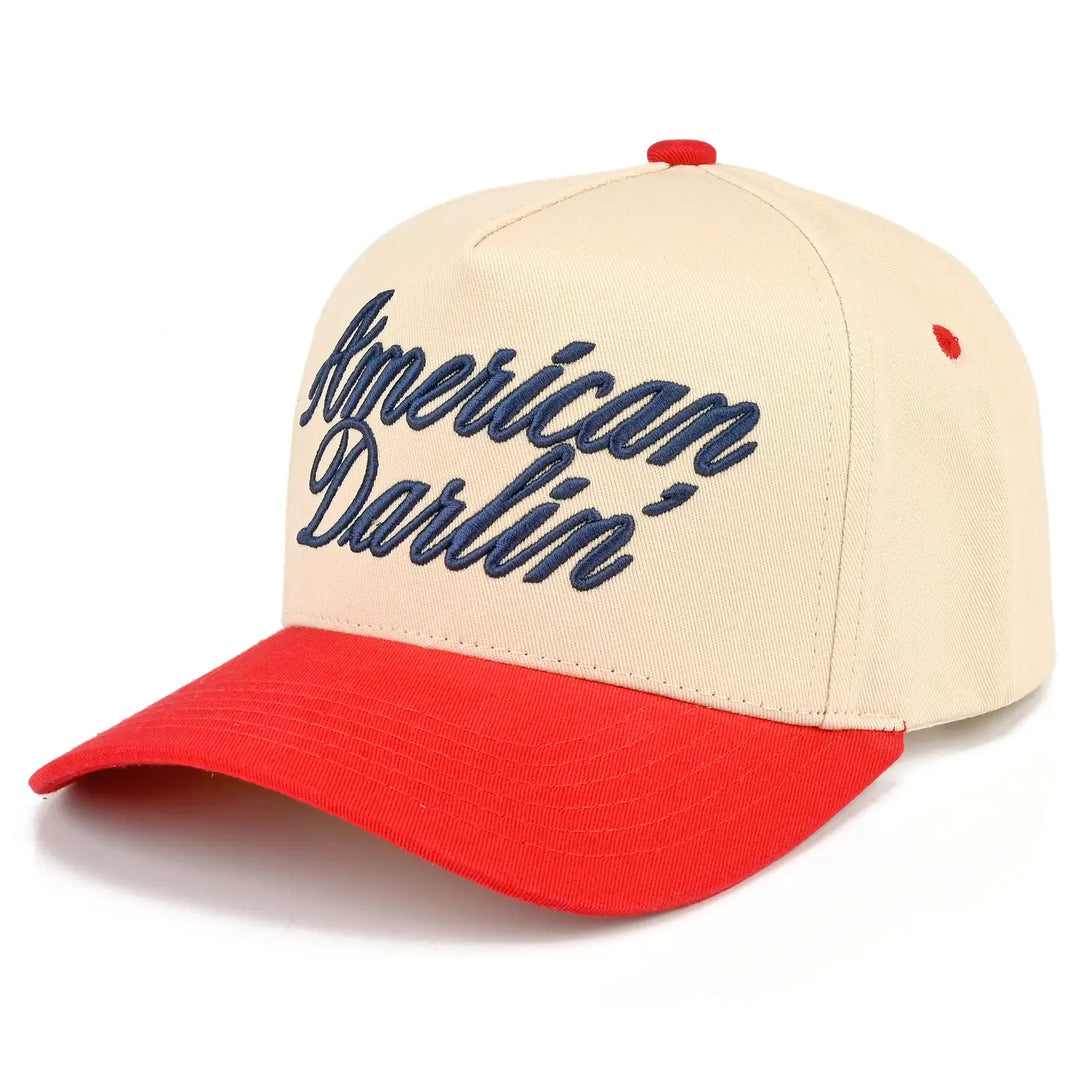 American Darlin' Letter On Two Tone Trucker Hat