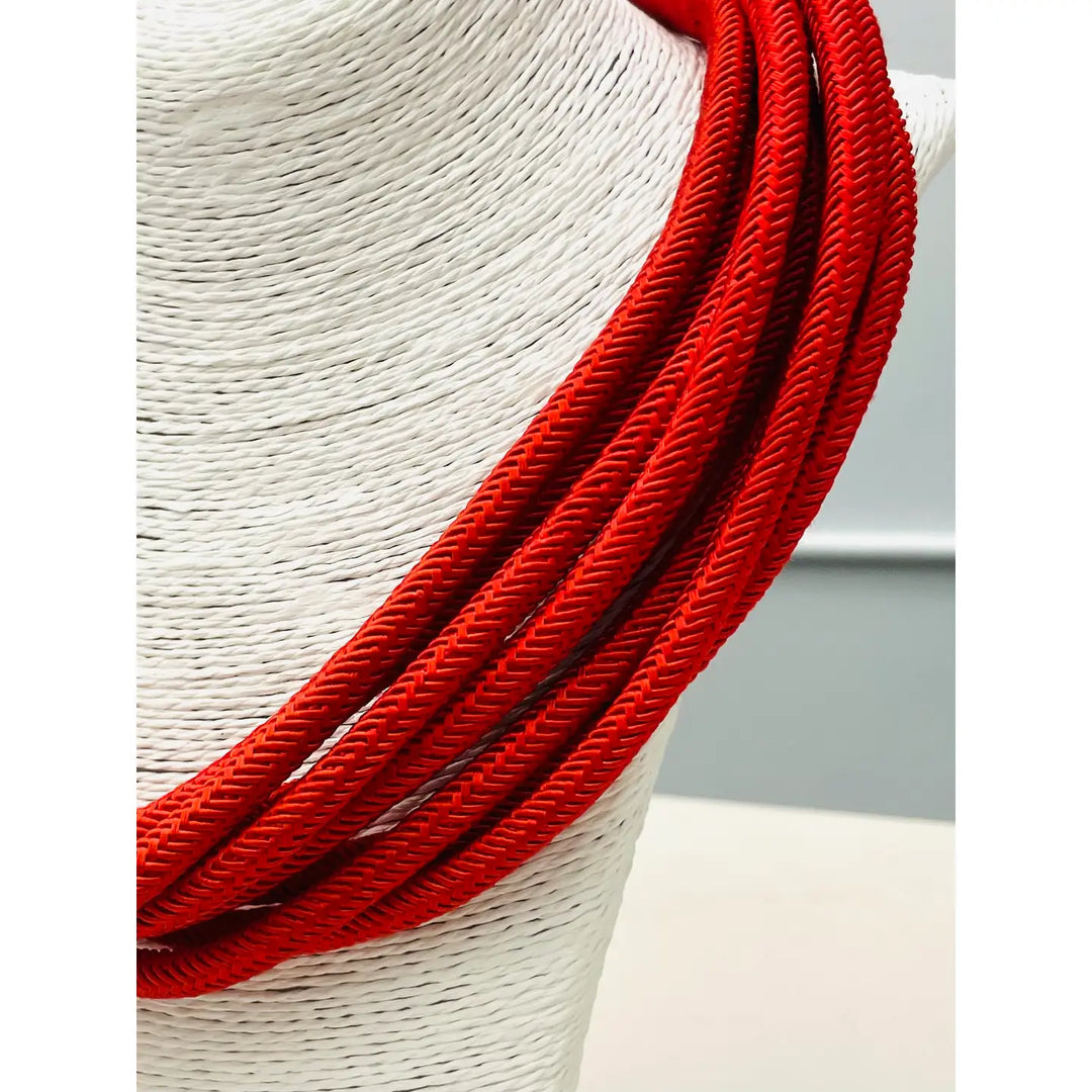 "Original" Slub 8-Strand Cotton Necklace - Red |