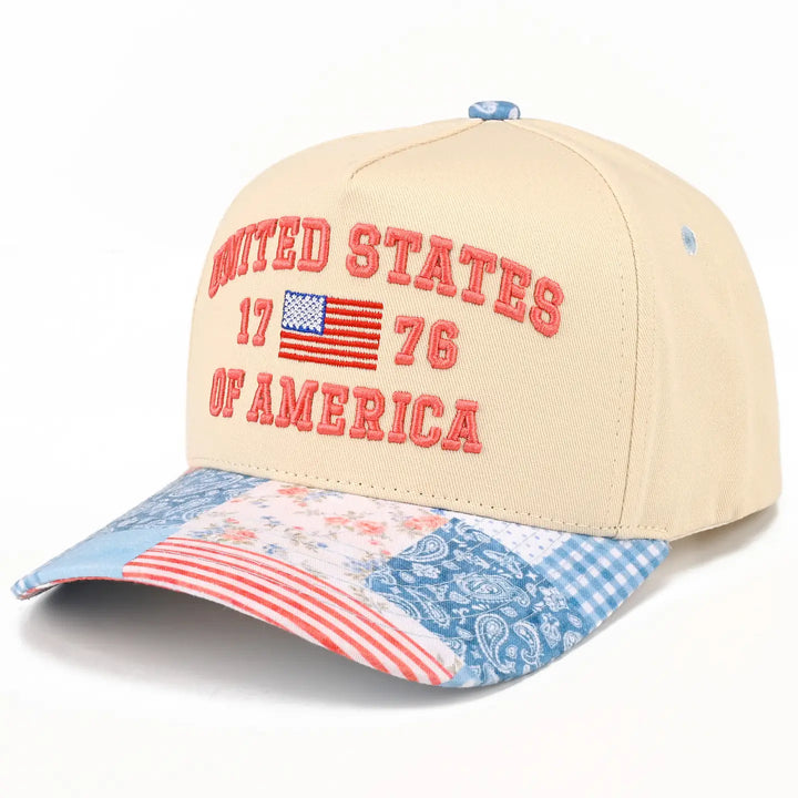 United States 1776 Letter On Two Tone Trucker Hat