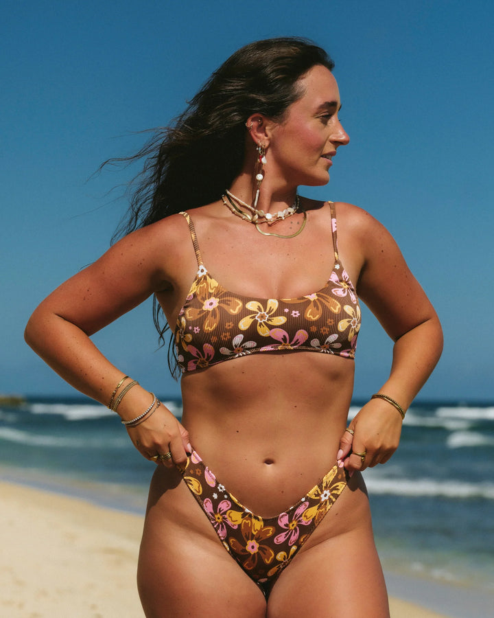 Margaret Ribbed Bralette | Top - Honey Swim