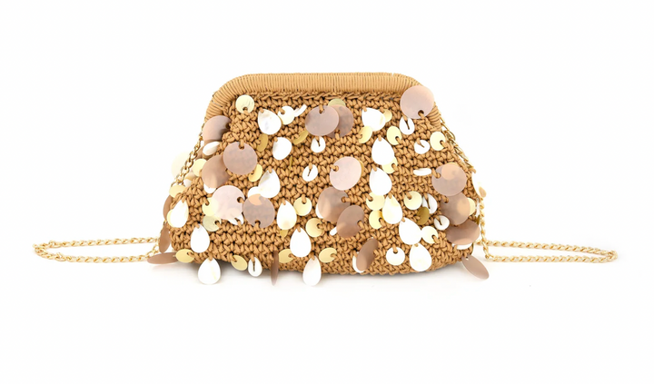 Mallorca Clutch w/ Gold Chain