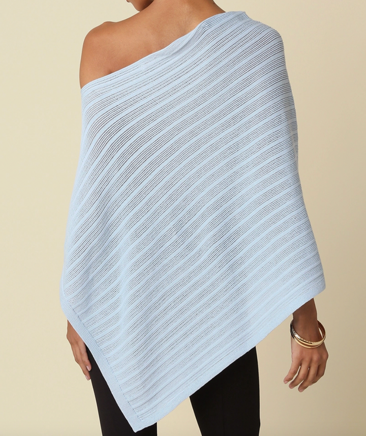 Lilia Asymmetrical Knit Poncho Top