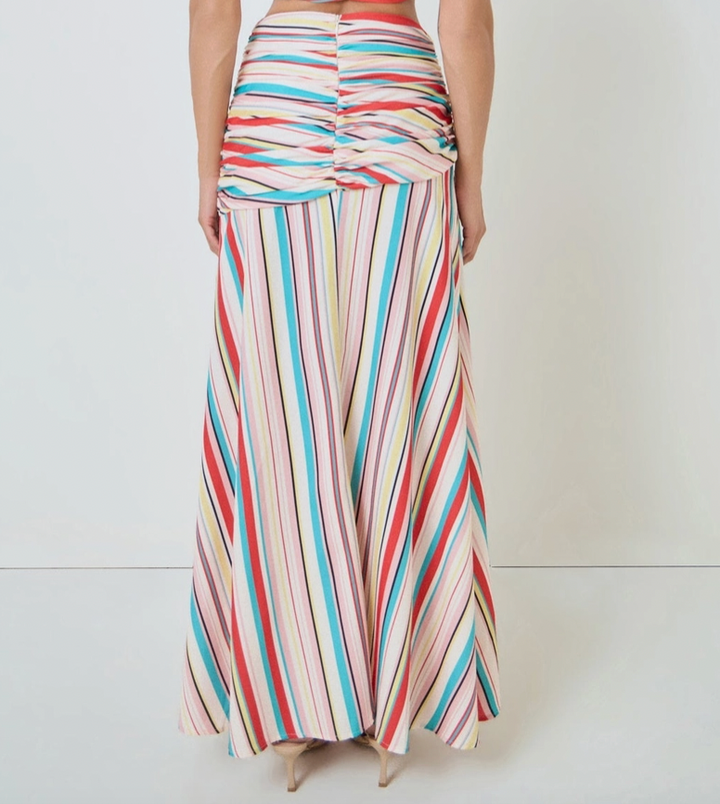 Ruched Maxi Skirt