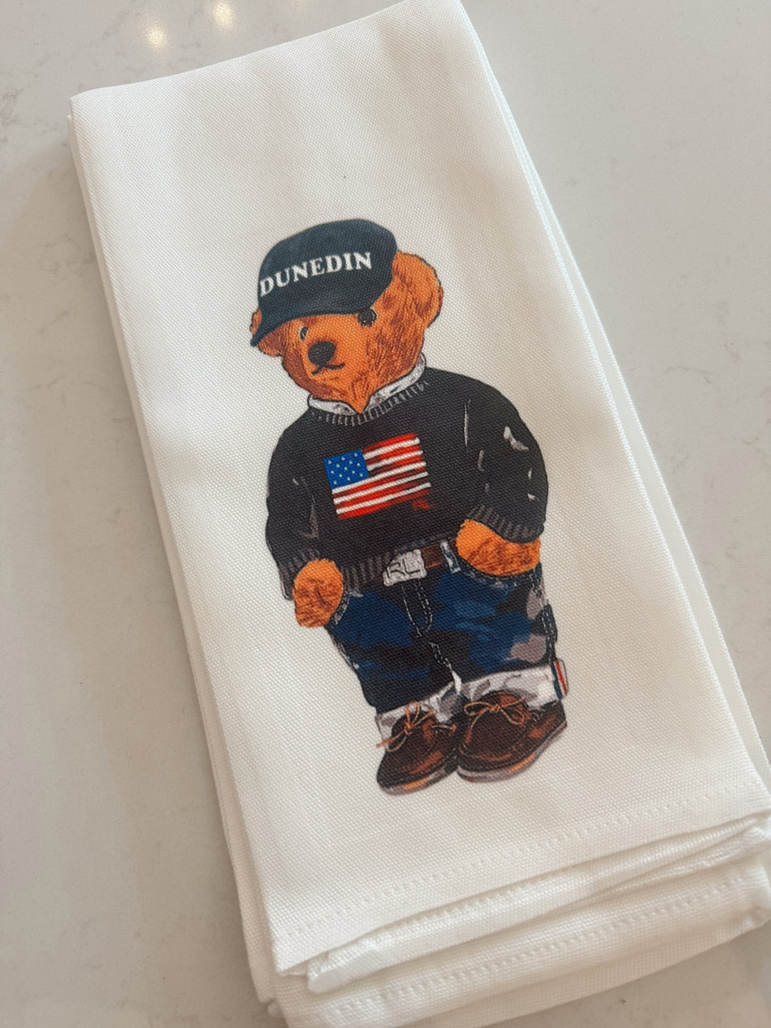Dunedin American Flag Teddy Kitchen Towel