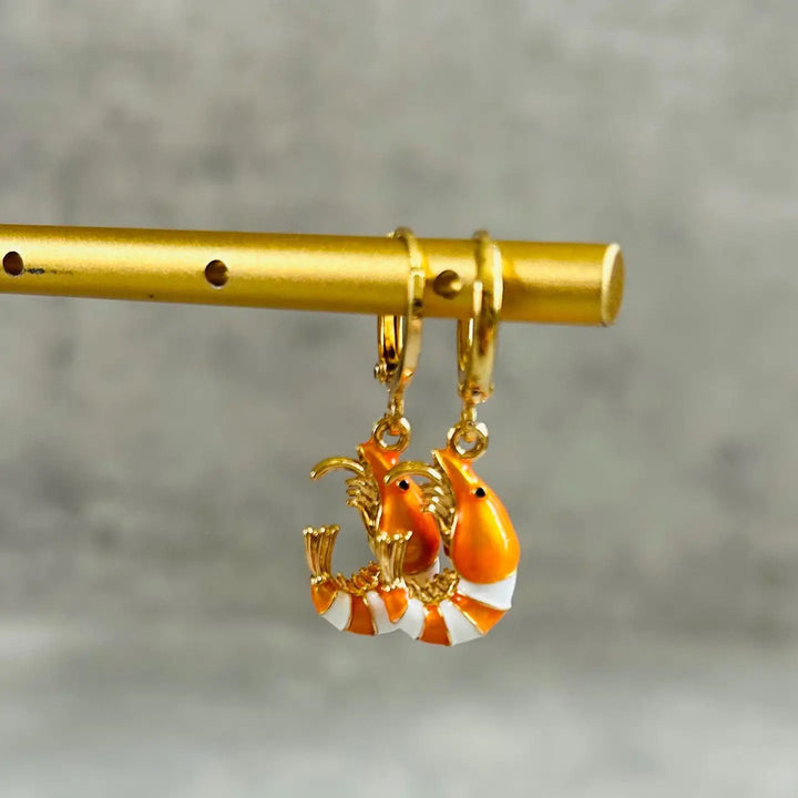 Unique Shrimp Earrings