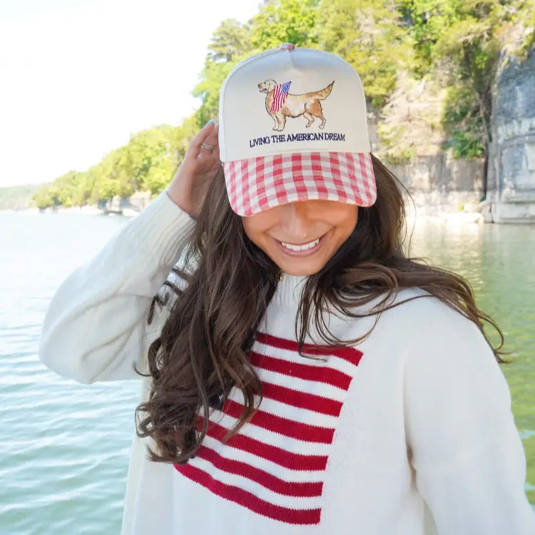 Living the American Dream - Gingham Hat