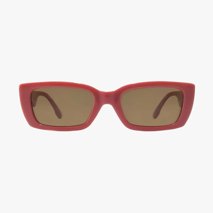 Haven Rose Clay Polarized Fashion Rectangle Sunglasses