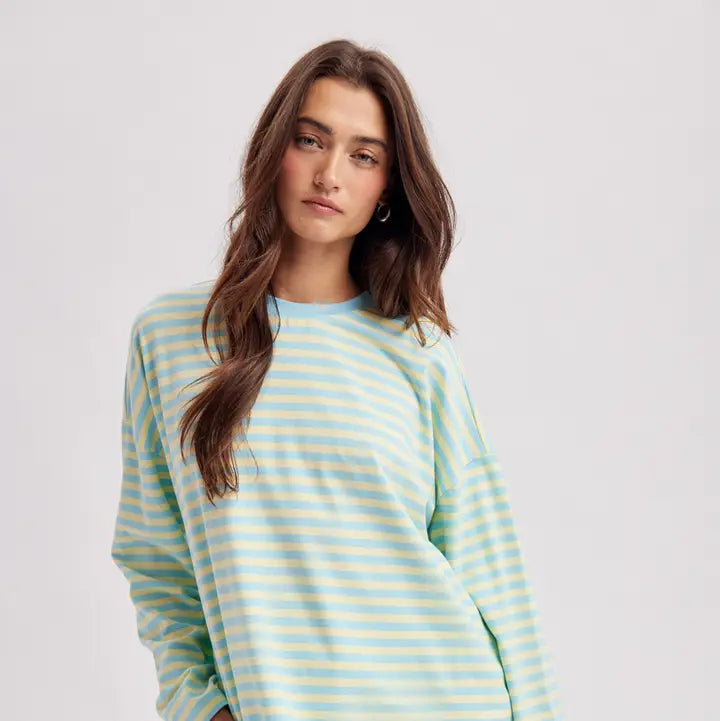 Butter/Blue Striped Shorts