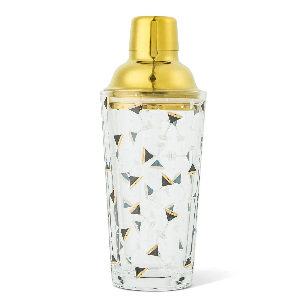 3pc Dof Shaker Set - Espresso Martini Print with Gold Rim