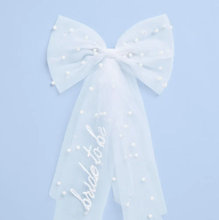 Bride To Be Pearl Hair Bow | Bachelorette, Bridal, Accessory