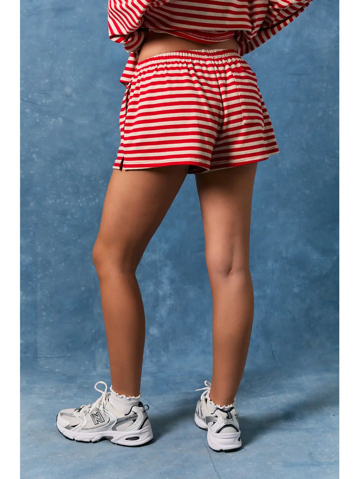 Mid Elastic Waist Shorts