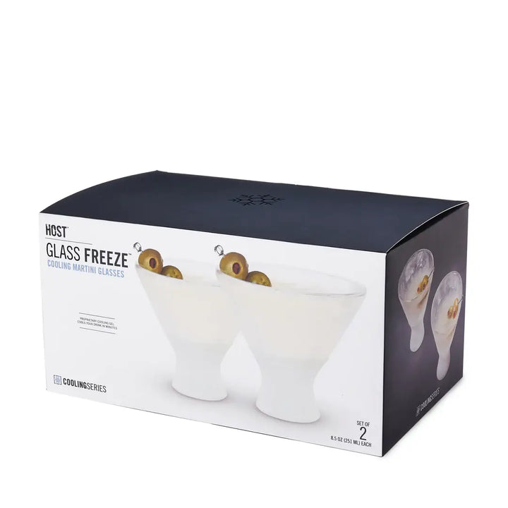 Glass Freeze™ Cooling Martini Glasses - Frost - Set of 2