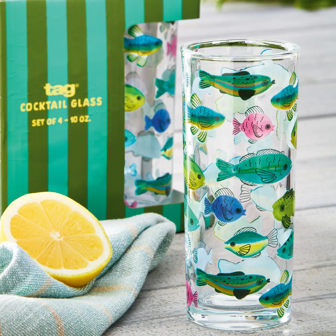 Make A Splash Drinks Glass Set of 4 Multi Summer