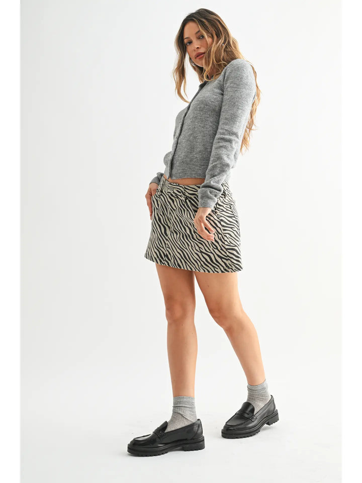 Zebra - Micro Skirt with Slit
