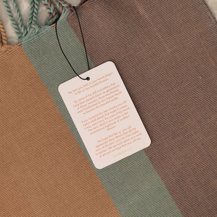 Las Rayas Tote Hand Woven in Chiapas - Nubes