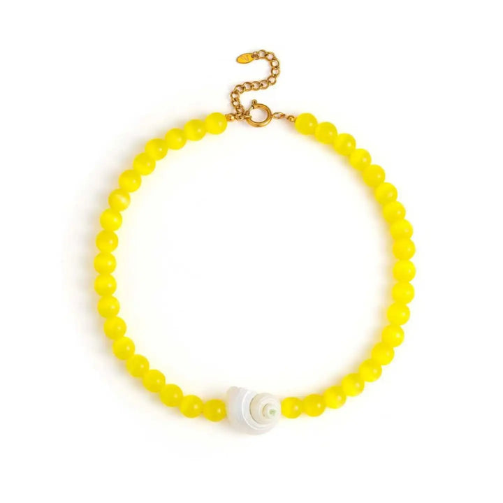 Beachside Shell Beaded Necklace – Bold Statement Strand