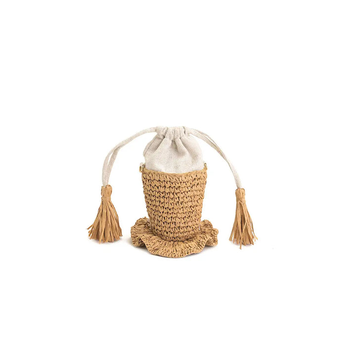 Ocean Whimsy Raffia Fish Bag