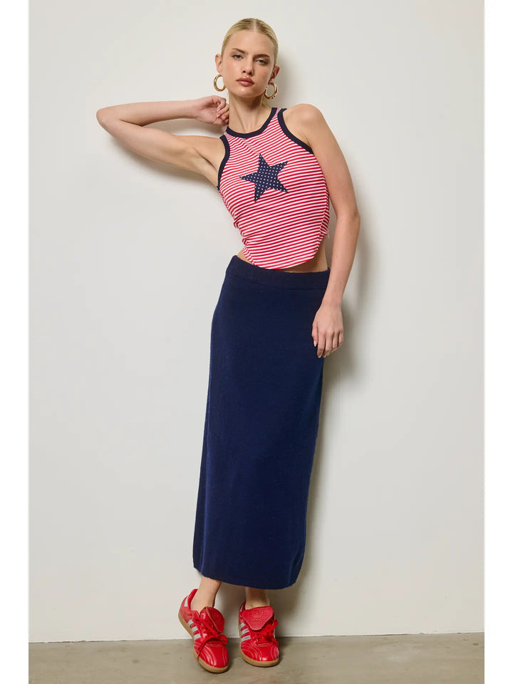 Americana Star Stripe Ribbed Knit Tank Top