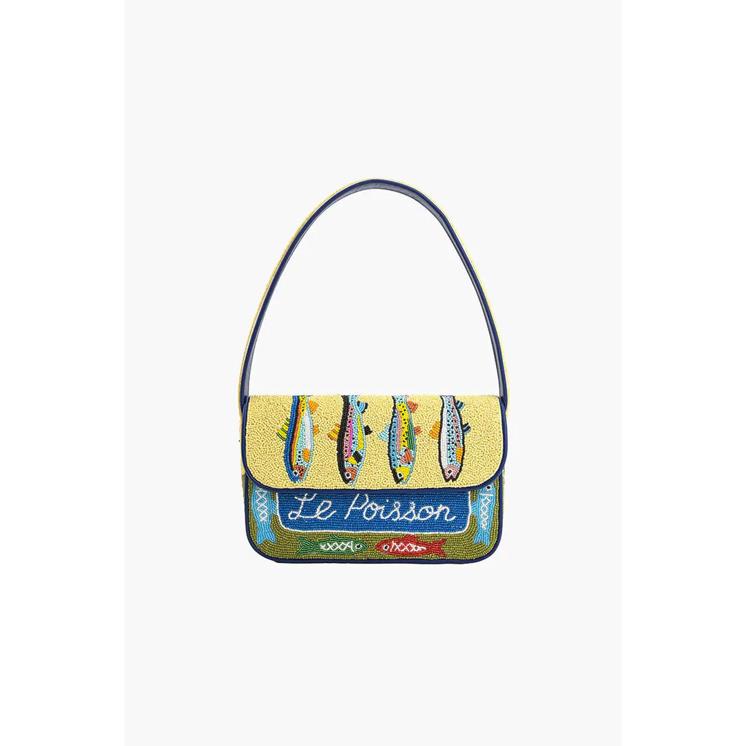 Fish Tales Beaded Shoulder Bag