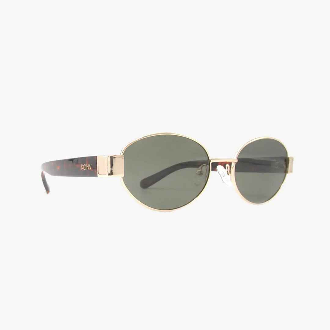 Coco Classic Polarized Oval Metal Fashion Sunglasses