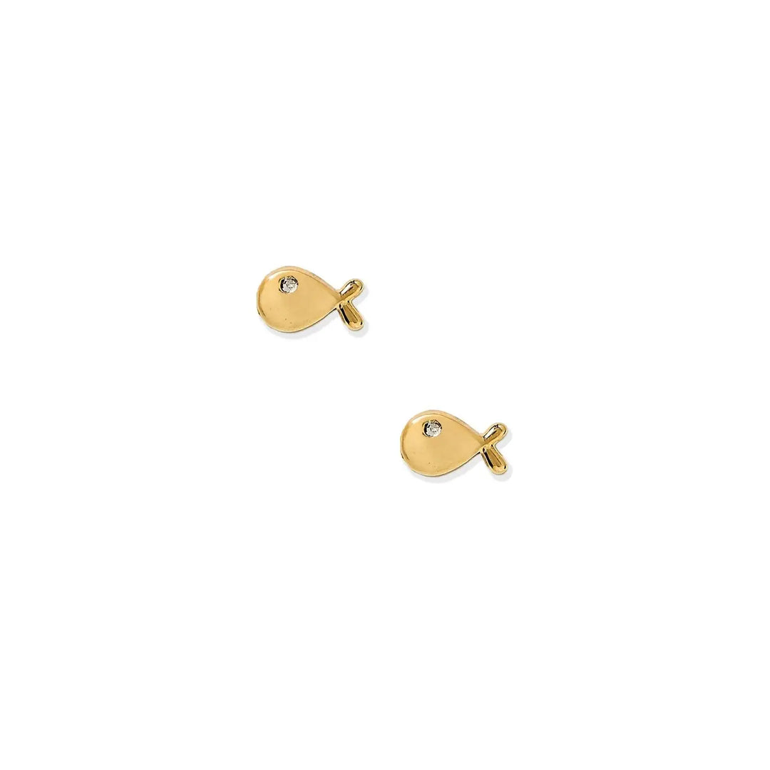Screwback Stud Earrings - Whale
